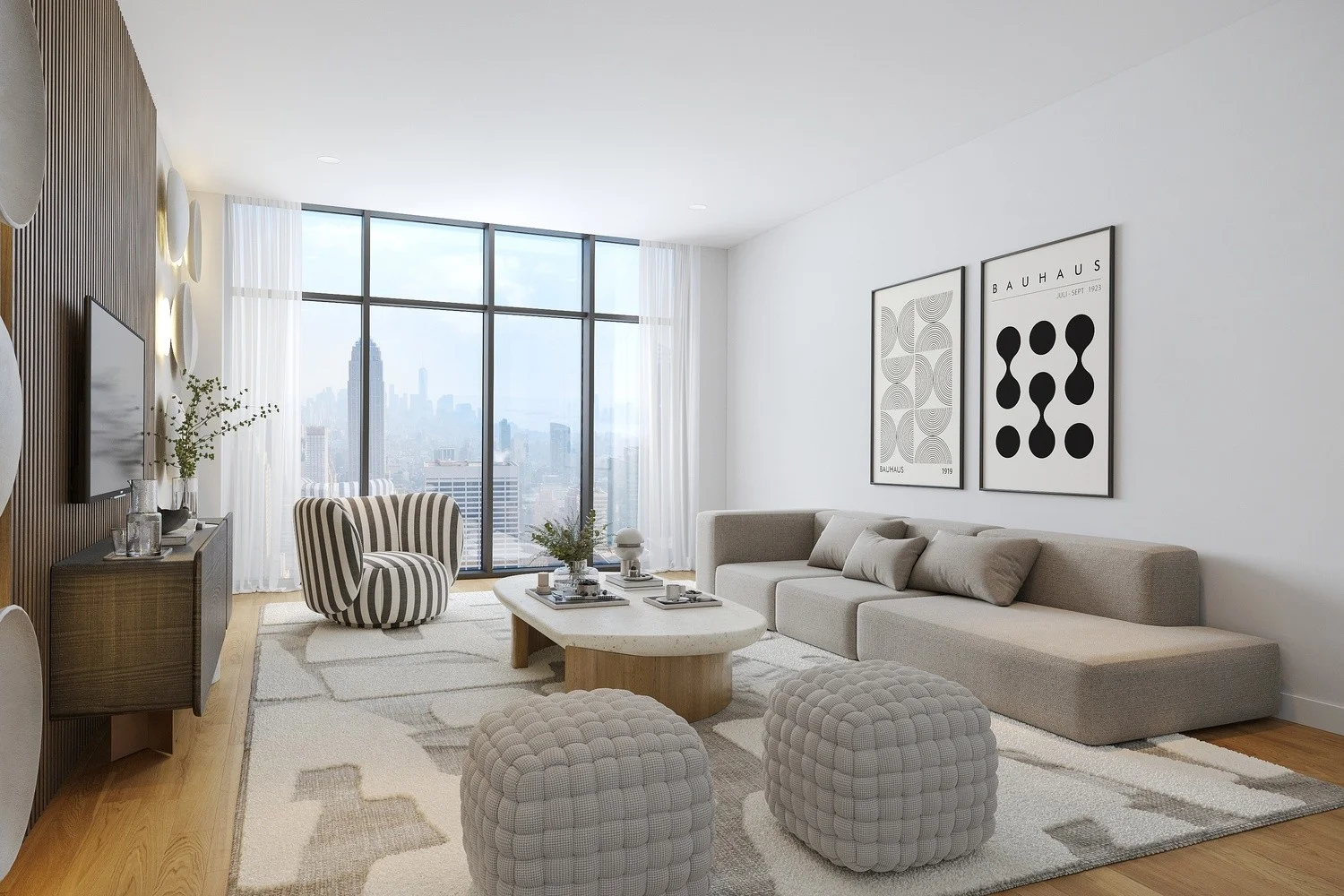 Residential cleaning — modern living room